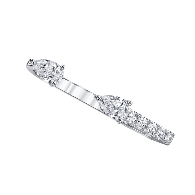 Anita Ko PAVE AND DOUBLE PEAR DIAMOND LOBE HUGGIE