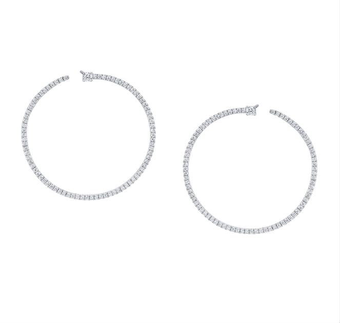 Anita Ko PAVE DIAMOND BARDOT HOOPS