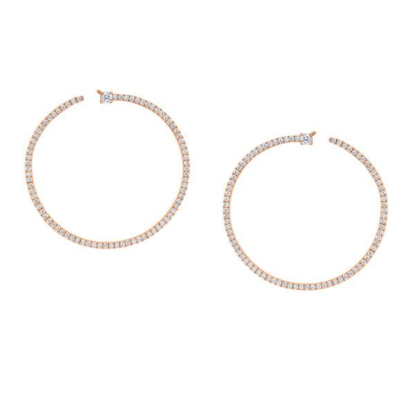 anita ko PAVE DIAMOND BARDOT HOOPS