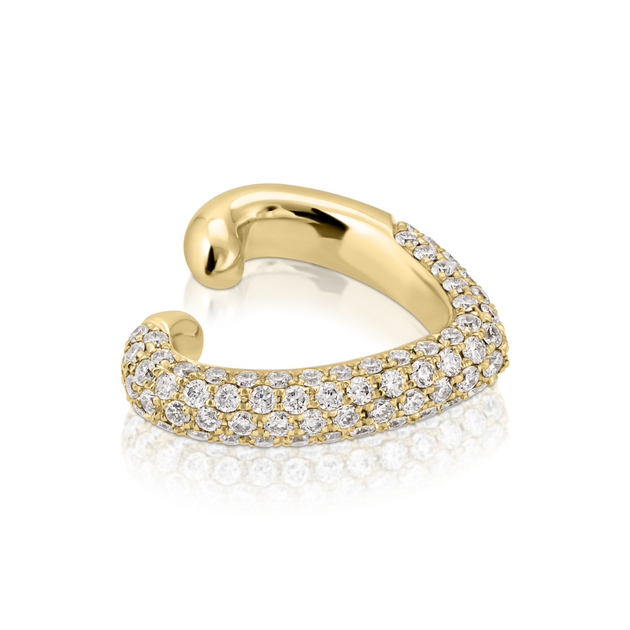 anita ko PAVE DIAMOND HEART EAR CUFF