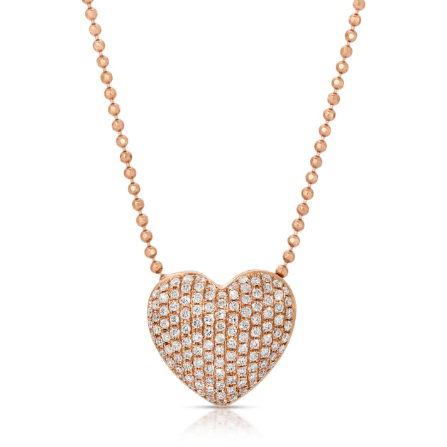 Anita Ko PAVE DIAMOND HEART NECKLACE