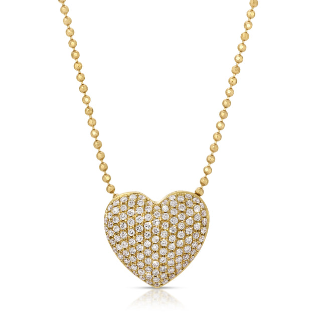 anita ko PAVE DIAMOND HEART NECKLACE