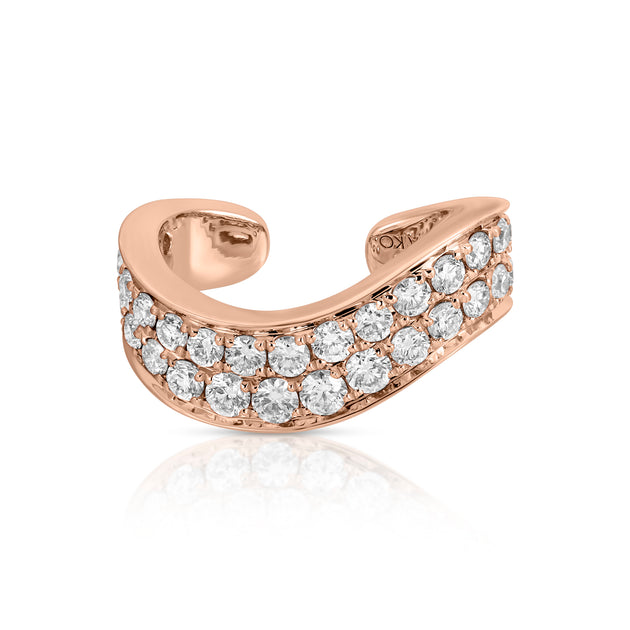 Anita Ko PAVE DIAMOND WAVE EAR CUFF