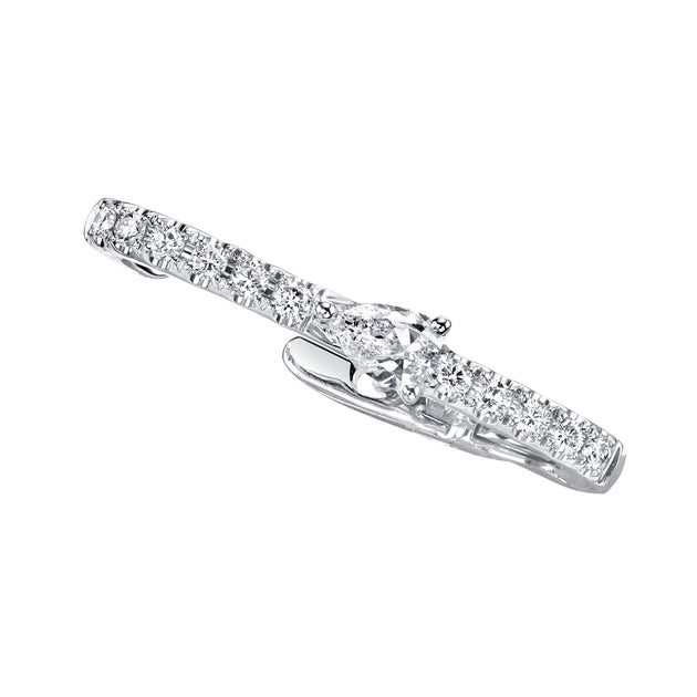 anita ko PAVE LOBE HUGGIE WITH PEAR DIAMOND CENTER