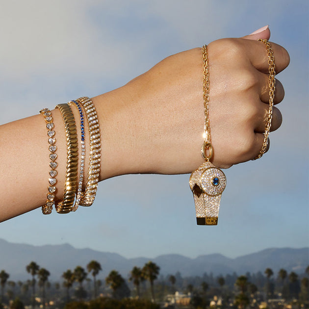 Anita Ko PAVE WHISTLE PENDANT