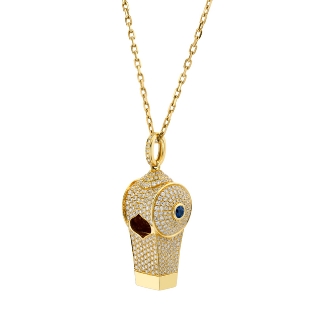 anita ko PAVE WHISTLE PENDANT