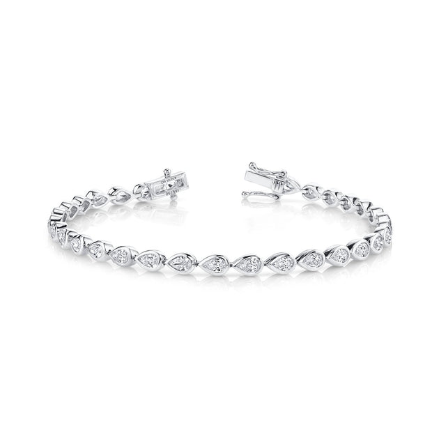 Anita Ko PEAR DIAMOND BEZEL TENNIS BRACELET