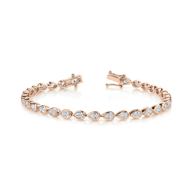Anita Ko PEAR DIAMOND BEZEL TENNIS BRACELET