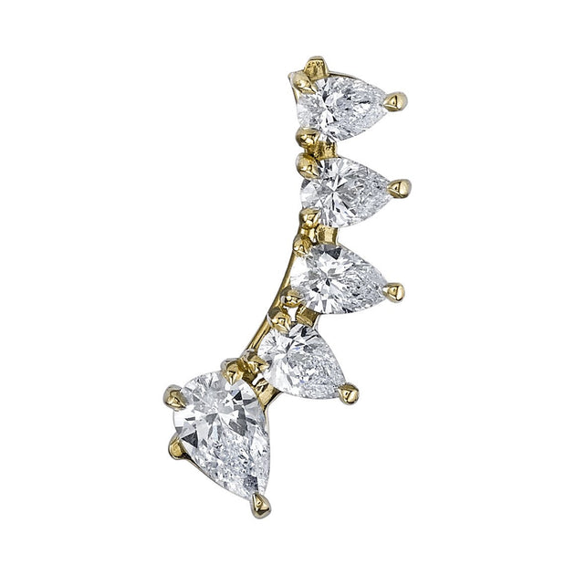 Anita Ko PEAR DIAMOND FLOATING EARRING