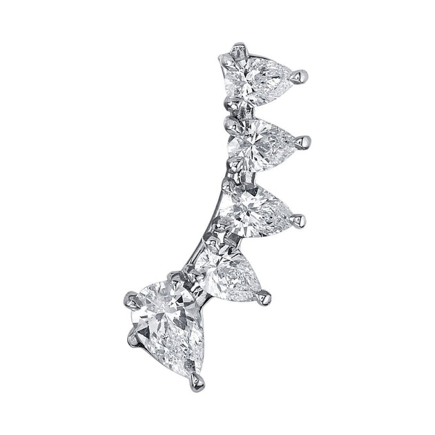anita ko PEAR DIAMOND FLOATING EARRING