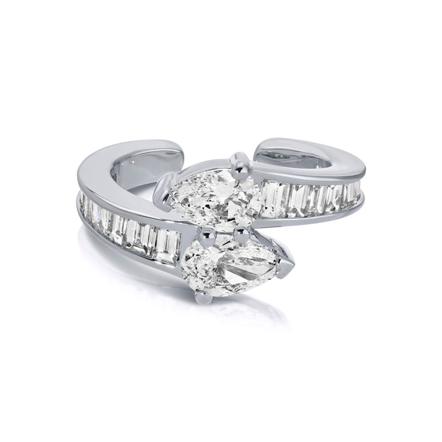 Anita Ko PEAR DIAMOND SATURN EAR CUFF