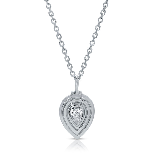 Anita Ko PEAR SHAPED DIAMOND LOULOU LOCKET