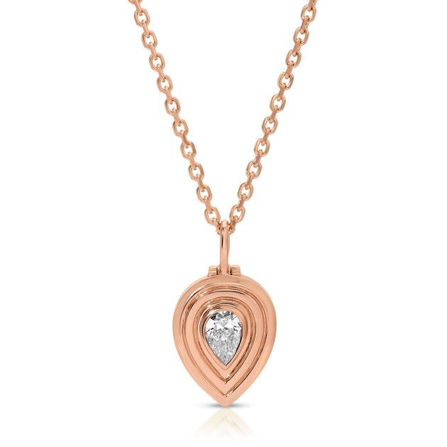 Anita Ko PEAR SHAPED DIAMOND LOULOU LOCKET