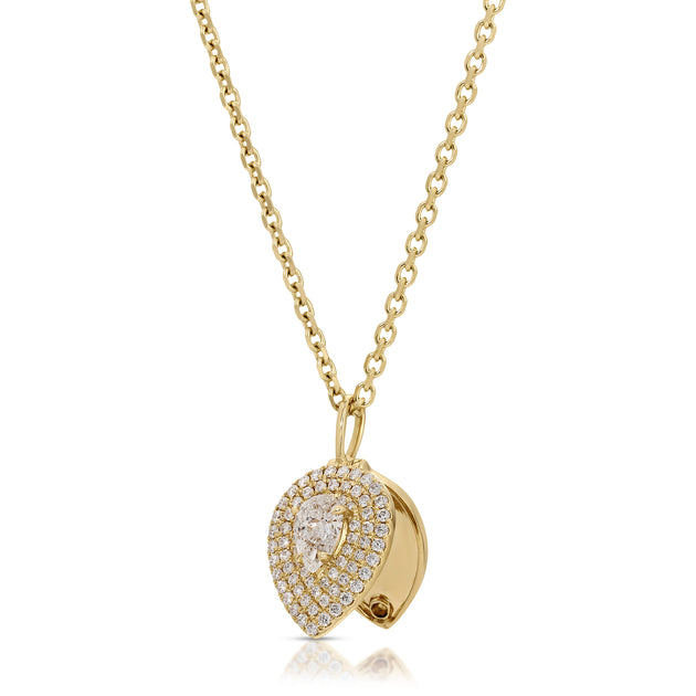 Anita Ko PEAR SHAPED DIAMOND PAVE LOULOU LOCKET