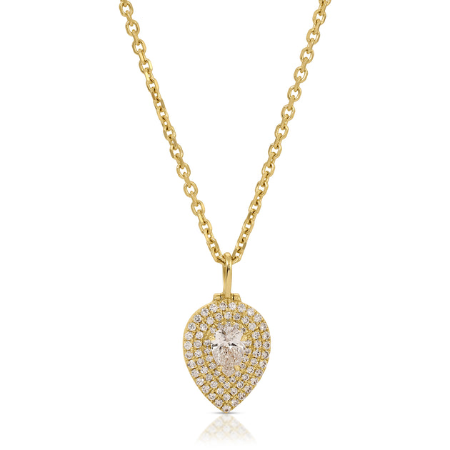 anita ko PEAR SHAPED DIAMOND PAVE LOULOU LOCKET
