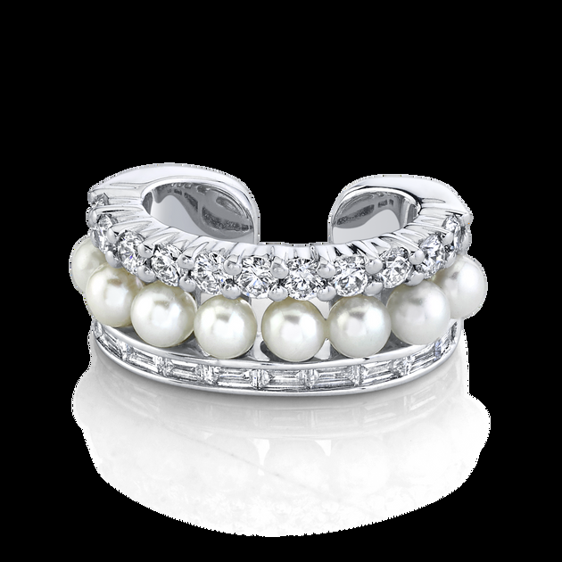 Anita Ko PEARL AND DIAMOND LOLA EAR CUFF