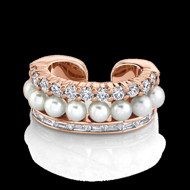 Anita Ko PEARL AND DIAMOND LOLA EAR CUFF