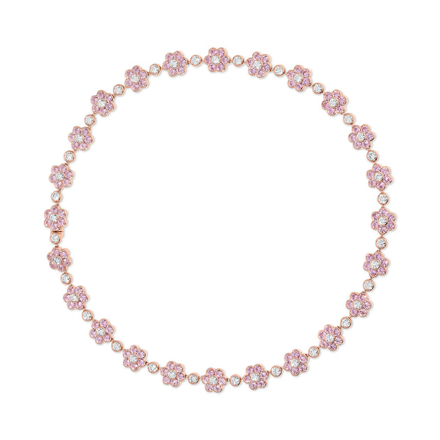 Anita Ko PINK SAPPHIRE AND DIAMOND FLORA CHOKER