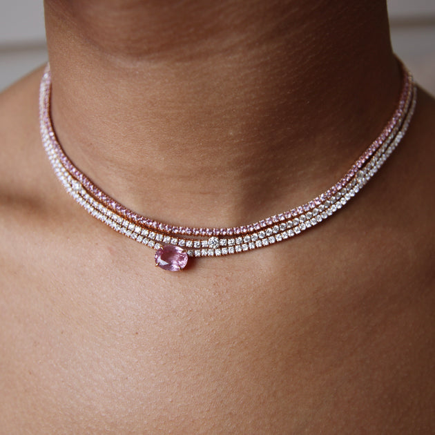 Anita Ko PINK SAPPHIRE HEPBURN CHOKER