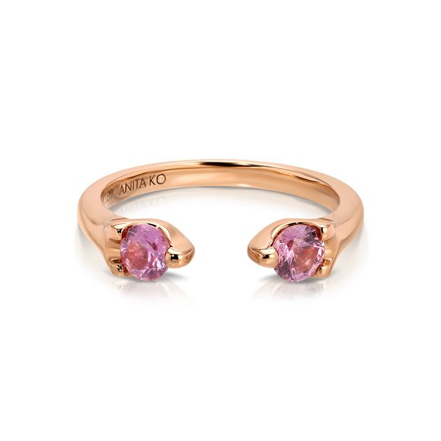 Anita Ko PINK SAPPHIRE ROUND ORBIT RING
