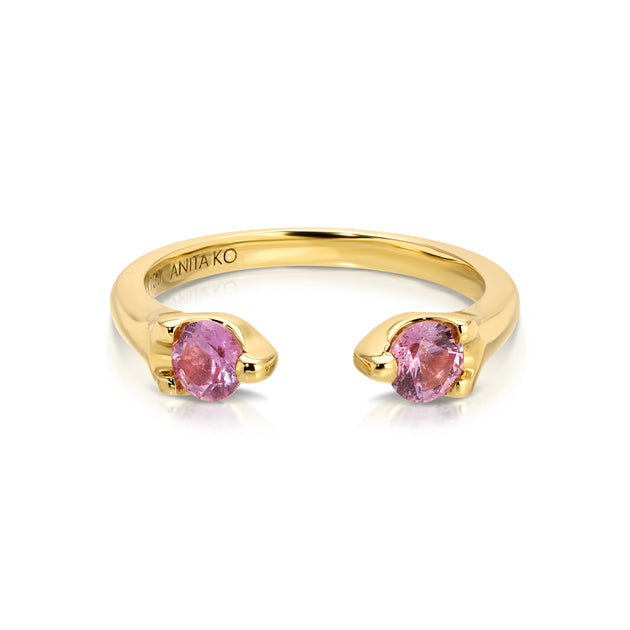 anita ko PINK SAPPHIRE ROUND ORBIT RING