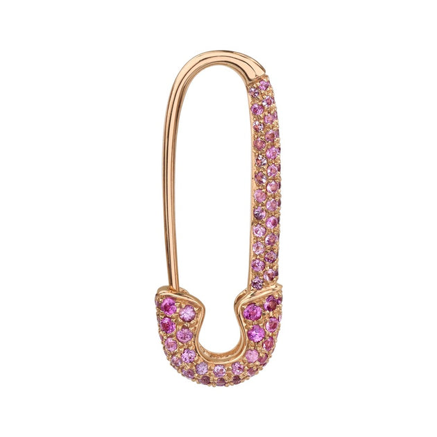 Anita Ko PINK SAPPHIRE SAFETY PIN EARRING