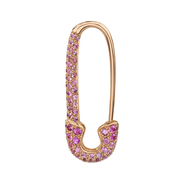 anita ko PINK SAPPHIRE SAFETY PIN EARRING