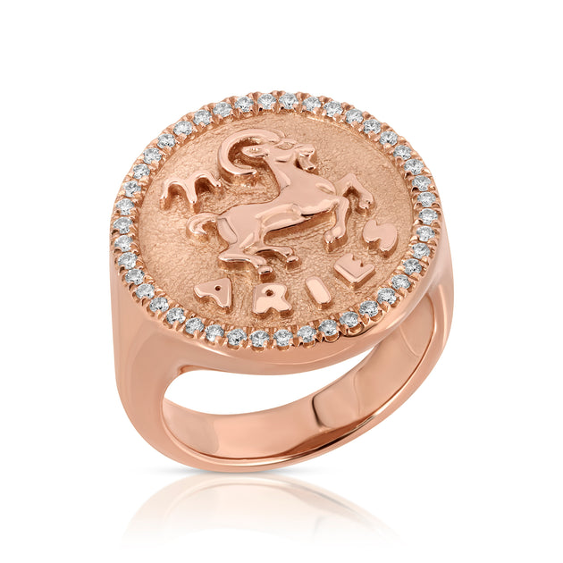 Anita Ko PINKY DIAMOND ZODIAC RING