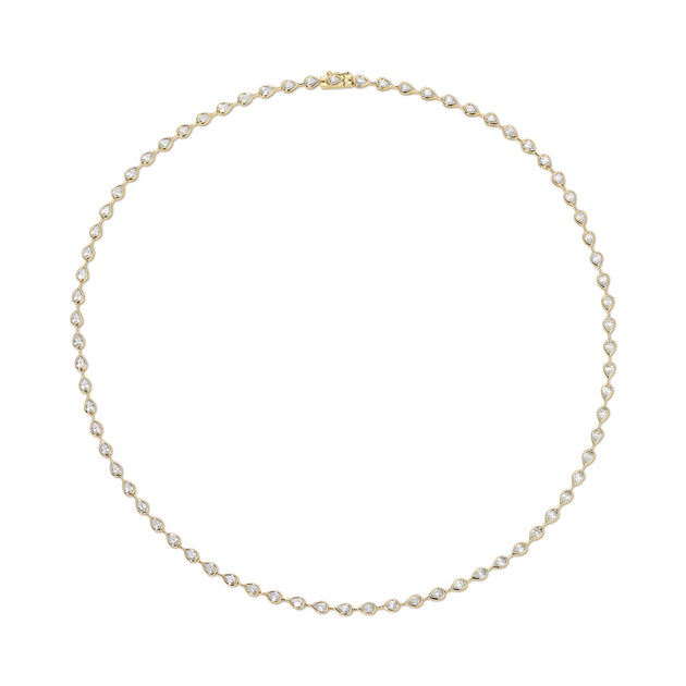 anita ko RAINDROP PEAR BEZELED DIAMOND CHOKER
