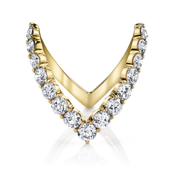 anita ko ROUND DIAMOND V RING