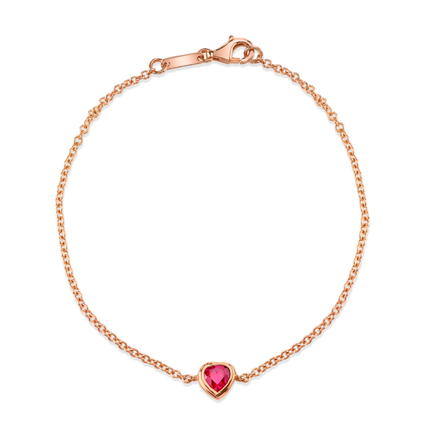 anita ko RUBY HEART CHAIN BRACELET