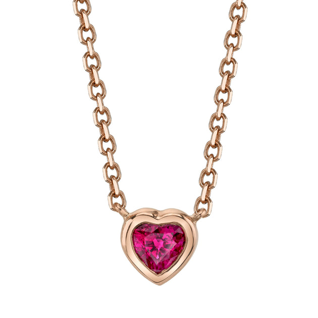 anita ko RUBY HEART NECKLACE