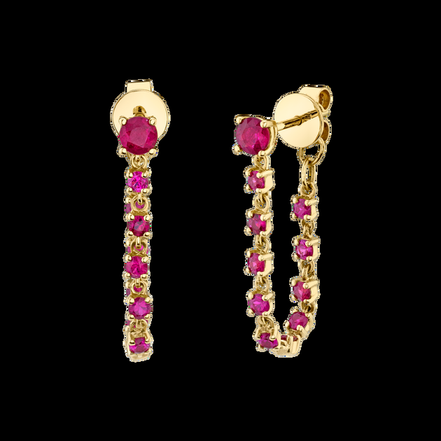 Anita Ko RUBY LONG LOOP EARRINGS