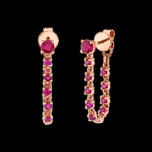 anita ko RUBY LONG LOOP EARRINGS