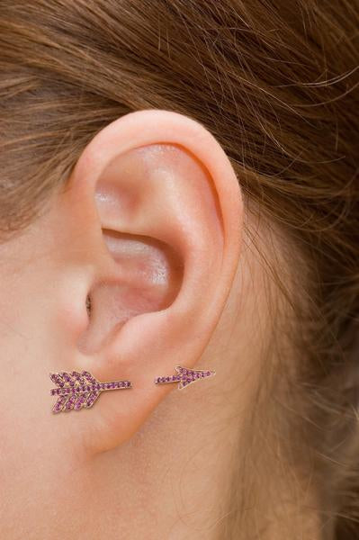 Anita Ko RUBY SINGLE ARROW EARRING