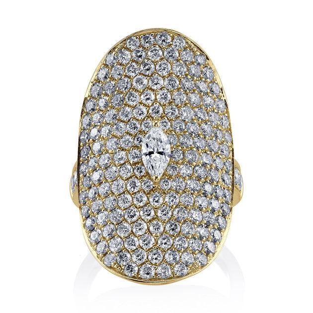 Anita Ko SADDLE RING WITH MARQUISE CENTER