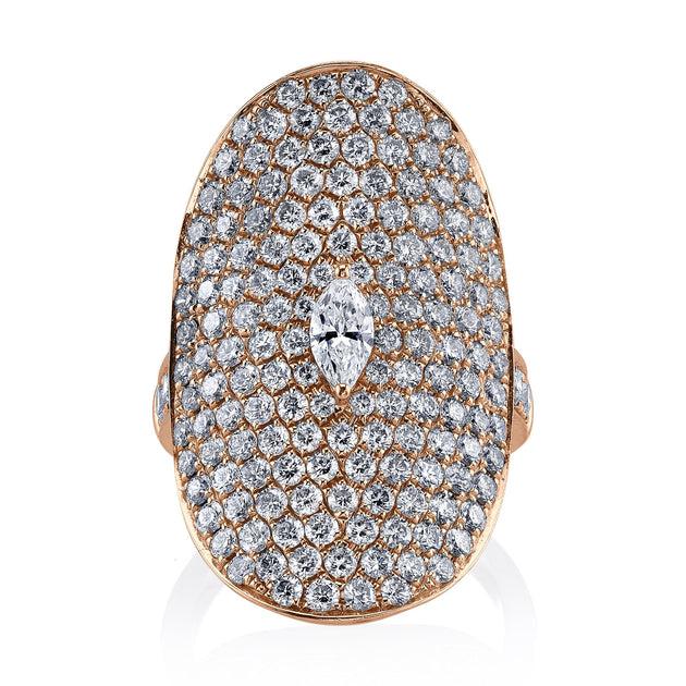 Anita Ko SADDLE RING WITH MARQUISE CENTER