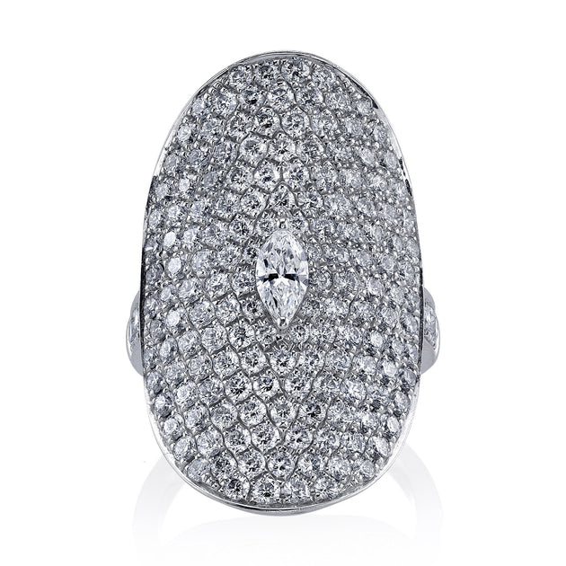 anita ko SADDLE RING WITH MARQUISE CENTER