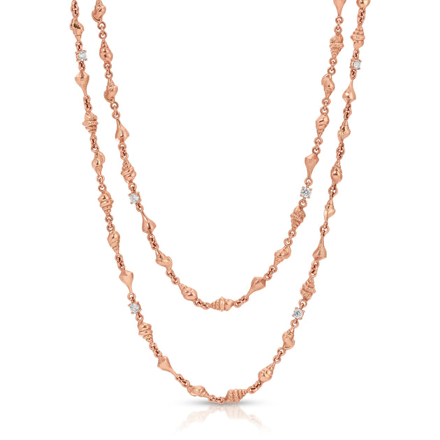 Anita Ko SHELL BY THE YARD DIAMOND NECKLACE