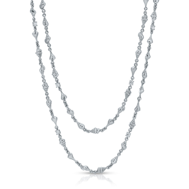 Anita Ko SHELL BY THE YARD DIAMOND NECKLACE