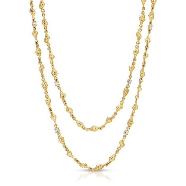 anita ko SHELL BY THE YARD DIAMOND NECKLACE