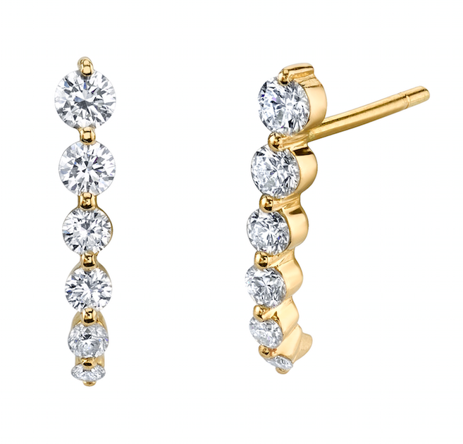 Anita Ko SHORT DIAMOND CASCADE EARRINGS