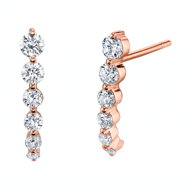 Anita Ko SHORT DIAMOND CASCADE EARRINGS