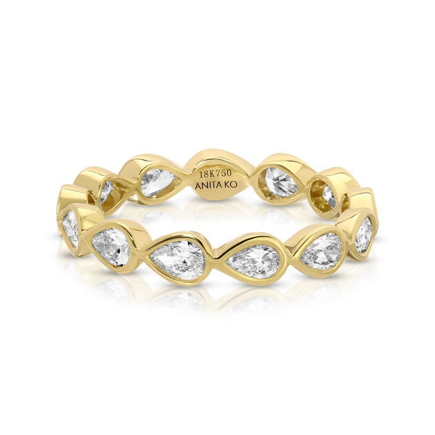 Anita Ko SIDEWAYS BEZELED PEAR DIAMOND RING