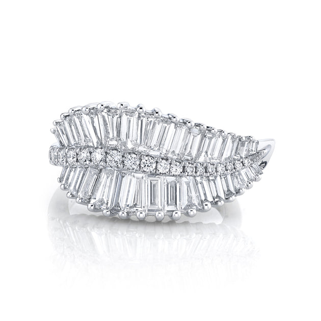 Anita Ko SIDEWAYS PALM LEAF DIAMOND RING