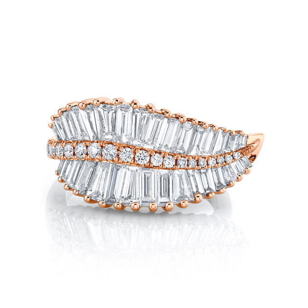 Anita Ko SIDEWAYS PALM LEAF DIAMOND RING