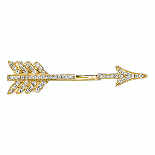 anita ko SINGLE DIAMOND ARROW EARRING