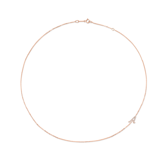 Anita Ko SINGLE DIAMOND INITIAL NECKLACE