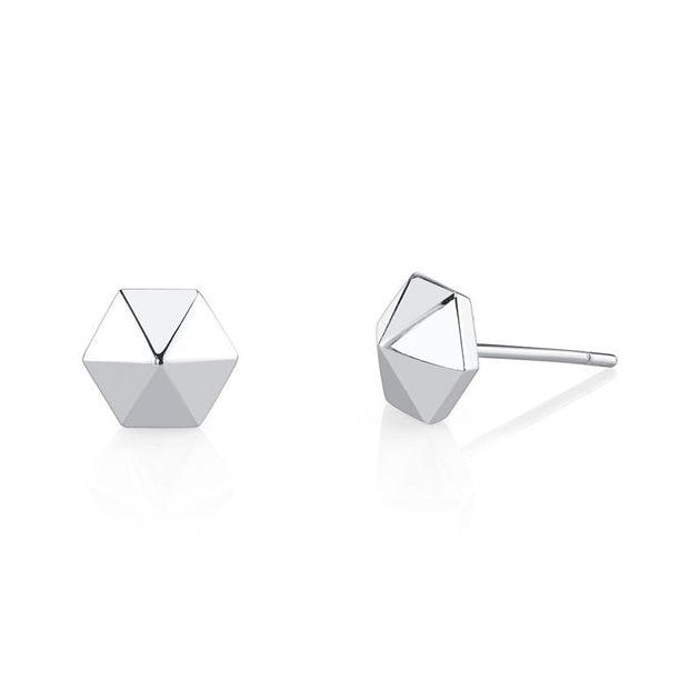 Anita Ko SIX-SIDED SPIKE STUD EARRINGS