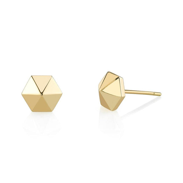Anita Ko SIX-SIDED SPIKE STUD EARRINGS